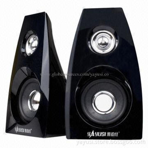 USB 2.0CH Computer Speakers, 50-18,000Hz Response Frequency Range